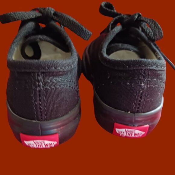 Vans Toddler Authentic Black Canvas Sneakers Size 4.0 Toddler - Picture 6 of 8